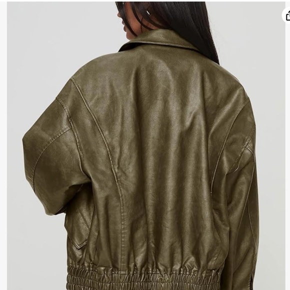 NEW Pretty Garden Vegan Bomber Jacket, L, P1351 - Picture 4 of 7